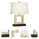 Doughnut 20.75 inch 150 watt Natural Brass Table Lamp Portable Light in Snowflake