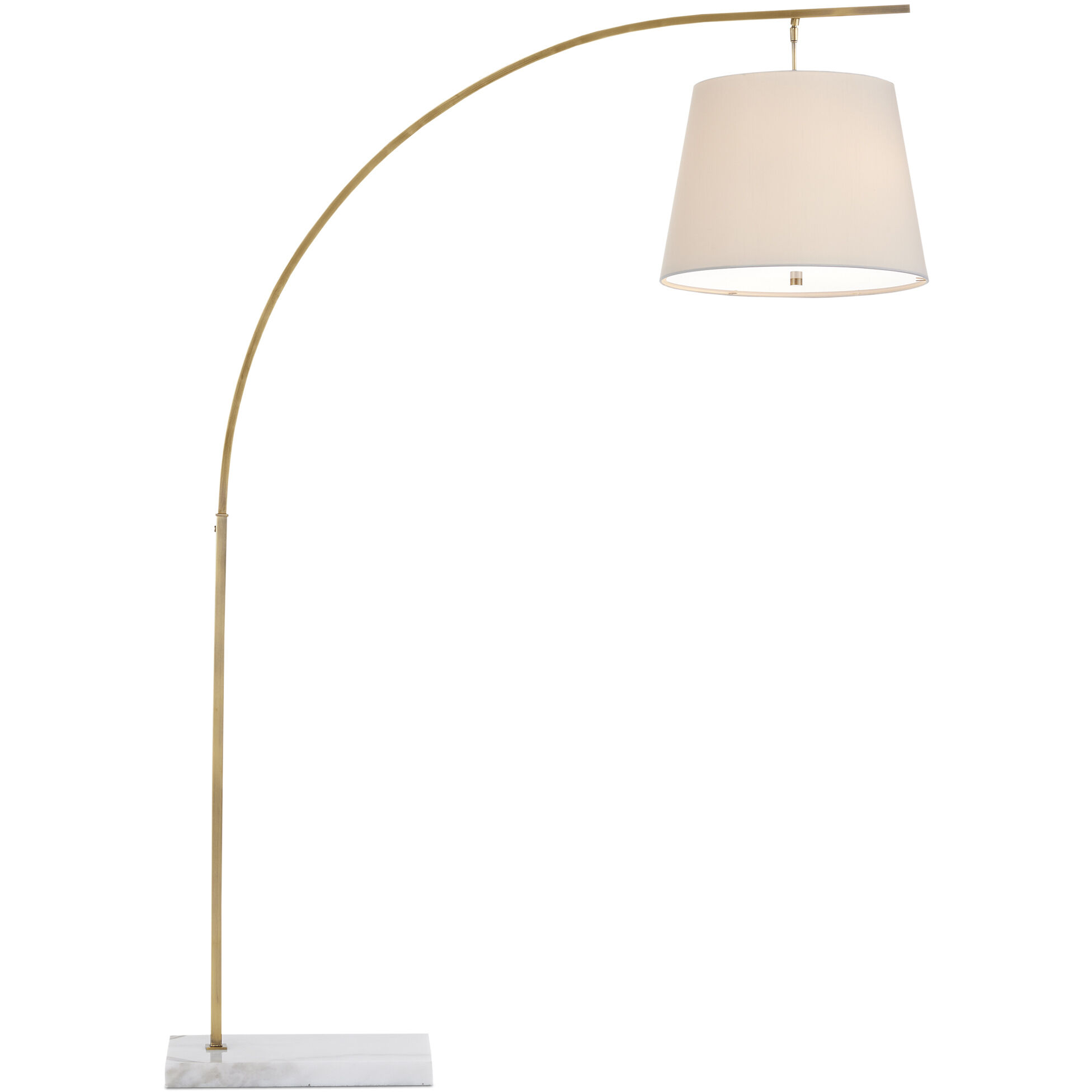 Cloister 70 inch 75 watt Antique Brass/White Floor Lamp Portable Light