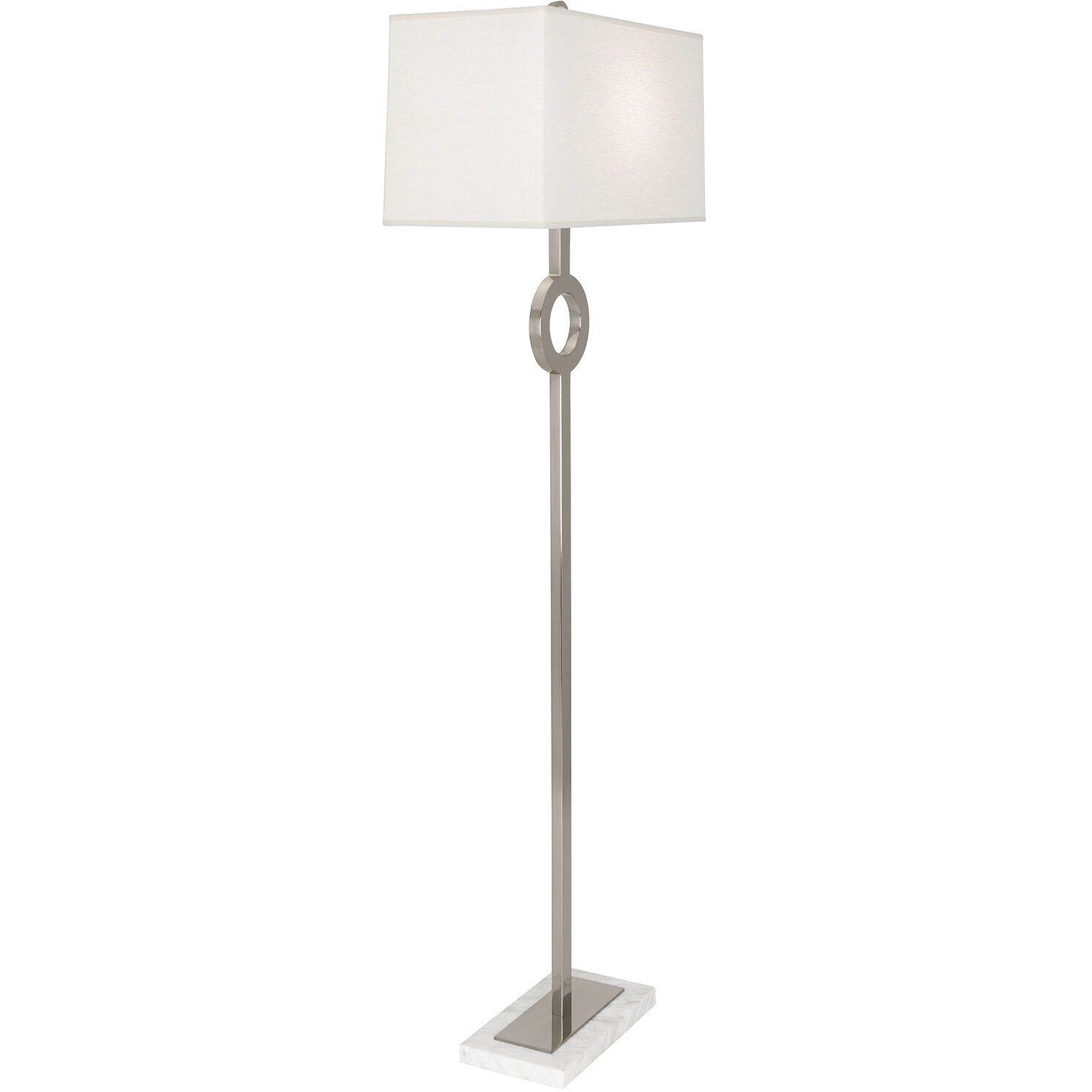 Oculus 62.75 inch 150 watt Antique Silver Floor Lamp Portable Light in Oyster Linen