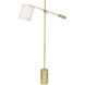 Campbell 62.38 inch 100.00 watt Modern Brass Floor Lamp Portable Light in Oyster Linen