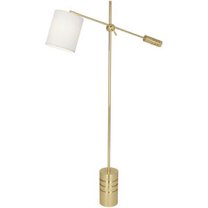Campbell 62.38 inch 100.00 watt Modern Brass Floor Lamp Portable Light in Oyster Linen