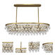 Bling 8 Light 19 inch Antique Brass Chandelier Ceiling Light