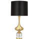 Jeannie 33.5 inch 150.00 watt Modern Brass Table Lamp Portable Light in Black with Gold