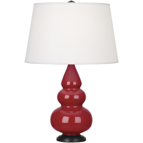 Small Triple Gourd 24.38 inch 150.00 watt Ruby Red Accent Lamp Portable Light in Deep Patina Bronze