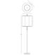 Kate 66.25 inch 150.00 watt Polished Nickel Floor Lamp Portable Light in Raven Black