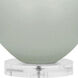 Double Gourd 30 inch 150 watt Matte Celadon Glazed Ceramic with Lucite Base Table Lamp Portable Light in Pearl Dupioni