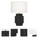 Small Dolly 21.38 inch 150 watt Matte Obsidian Glazed Textured Ceramic Accent Lamp Portable Light in Fondine