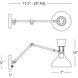 Clare 1 Light 7 inch Mint and Lily with Modern Brass Adjustable Armed Wall Sconce Wall Light