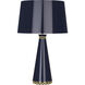 Pearl 29.38 inch 150 watt Midnight Blue Table Lamp Portable Light in Modern Brass, Midnight Blue With Gold