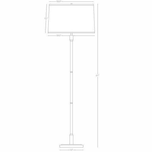 Bandit 61 inch 150 watt Deep Patina Bronze Floor Lamp Portable Light