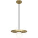 Dal LED 13 inch Modern Brass Pendant Ceiling Light