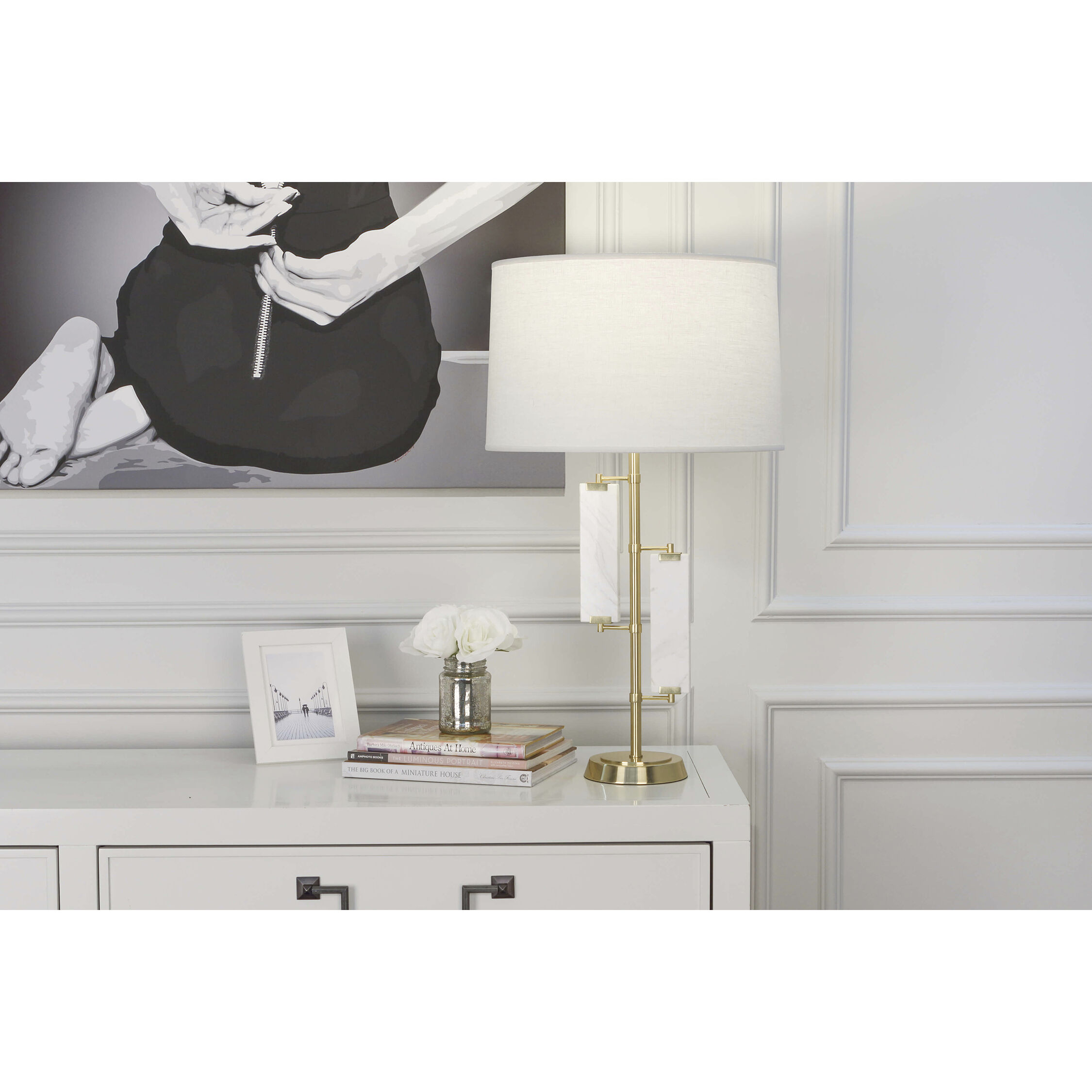 Alston 30 inch 150 watt Modern Brass Table Lamp Portable Light