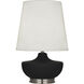 Michael Berman Nolan 27.5 inch 150 watt Matte Dark Coal Table Lamp Portable Light in Dark Antique Nickel