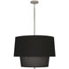 Decker 3 Light 24 inch Polished Nickel Pendant Ceiling Light in Raven Black