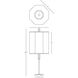 Kate 32.5 inch 150.00 watt Modern Brass Table Lamp Portable Light in Raven Black