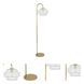 Horizon 62.5 inch 100 watt Clear Glass Floor Lamp Portable Light