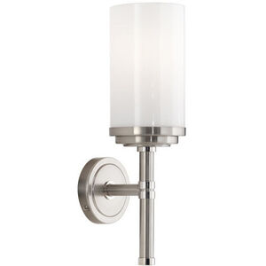 Halo 1 Light 4 inch Brushed Nickel with Polished Nickel Wall Sconce Wall Light