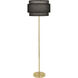 Decker 62.63 inch 150.00 watt Modern Brass Floor Lamp Portable Light in Raven Black