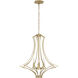 Grace 4 Light 22 inch Modern Brass Chandelier Ceiling Light