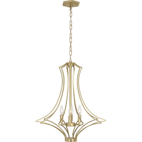 Grace 4 Light 22 inch Modern Brass Chandelier Ceiling Light