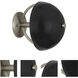 Mavisten Edition Copernica LED 8.5 inch Pewter Wallchiere Wall Light in Polished Nickel, Piano Black