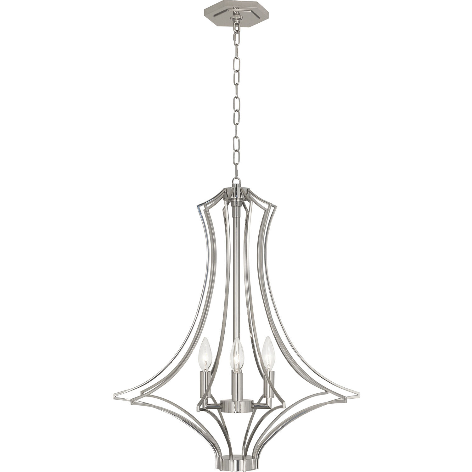 Grace 4 Light 22 inch Polished Nickel Chandelier Ceiling Light
