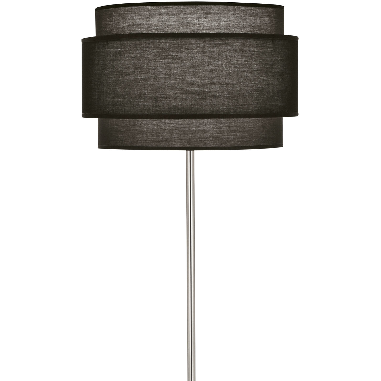Decker 62.63 inch 150.00 watt Polished Nickel Floor Lamp Portable Light in Raven Black