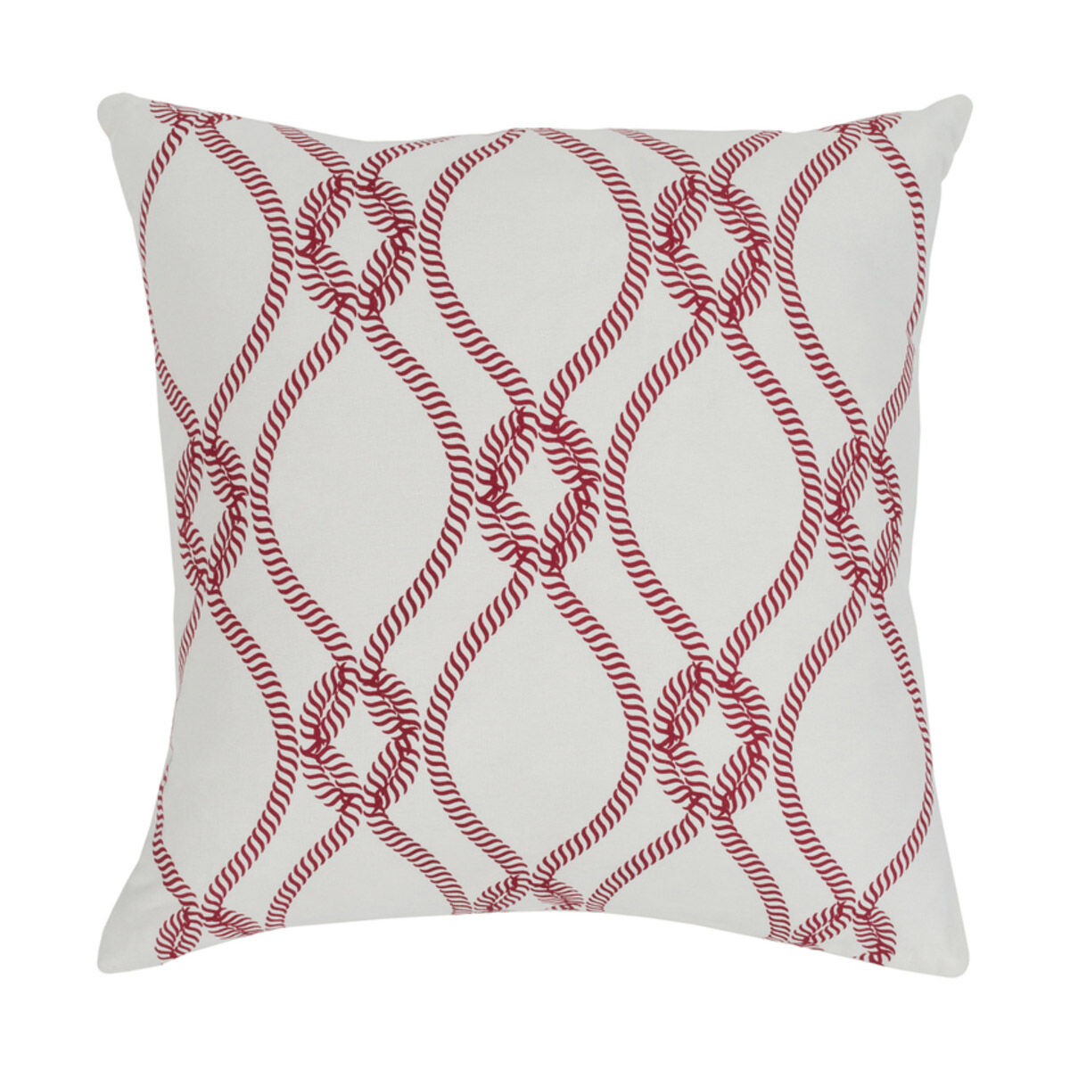 Haylard 18 X 18 inch Bright Red and Cream Pillow Kit