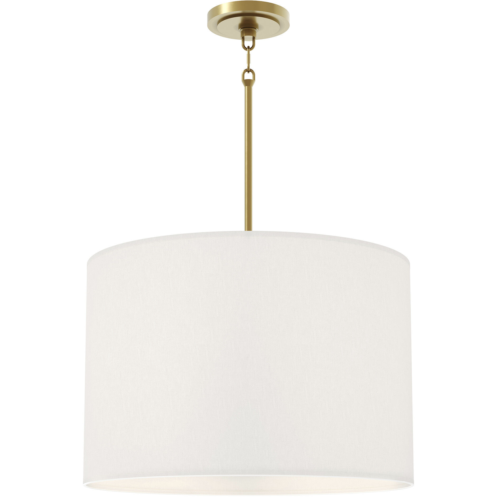 Jack 4 Light 21 inch Modern Brass Pendant Ceiling Light in Shannon Oyster Fabric