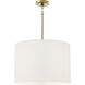 Jack 4 Light 21 inch Modern Brass Pendant Ceiling Light in Shannon Oyster Fabric