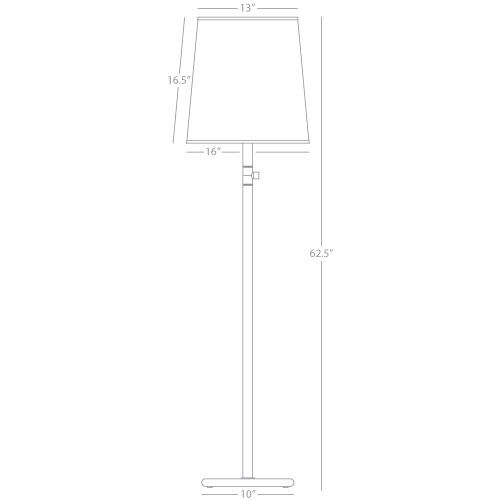 Rico Espinet Buster Chica 62.5 inch 150.00 watt Polished Nickel Floor Lamp Portable Light in Fondine