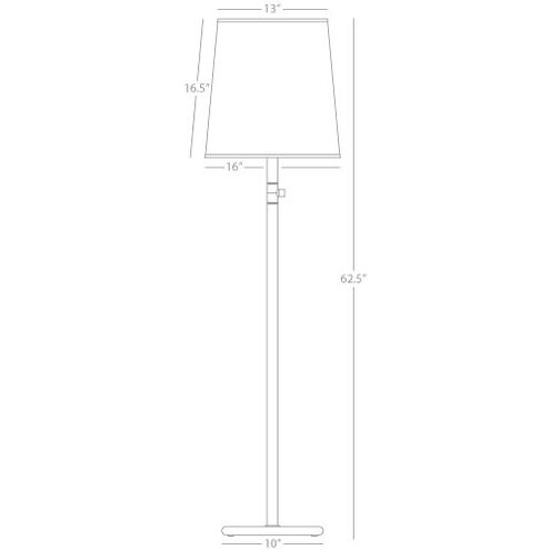Rico Espinet Buster Chica 62.5 inch 150.00 watt Polished Nickel Floor Lamp Portable Light in Fondine