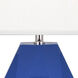 Delta 22.5 inch 150 watt Cobalt Glaze with Polished Nickel Table Lamp Portable Light
