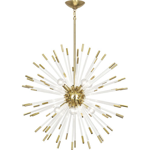 Andromeda 8 Light 28 inch Modern Brass Chandelier Ceiling Light