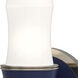 Kane 2 Light 5 inch Matte Midnight Blue with Polished Nickel ADA Wall Sconce Wall Light