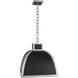 Ranger 3 Light 17.5 inch Matte Black Pendant Ceiling Light in Polished Nickel