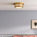Williamsburg Tucker 2 Light 11.75 inch Antique Brass Flushmount Ceiling Light