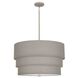 Decker 3 Light 24 inch Polished Nickel Pendant Ceiling Light in Smoke Gray
