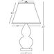 Small Double Gourd 22 inch 27 watt Oxblood with Lucite Accent Lamp Portable Light in Pearl Dupioni