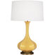 Pike 31.88 inch 150.00 watt Sunset Yellow Table Lamp Portable Light in Aged Brass