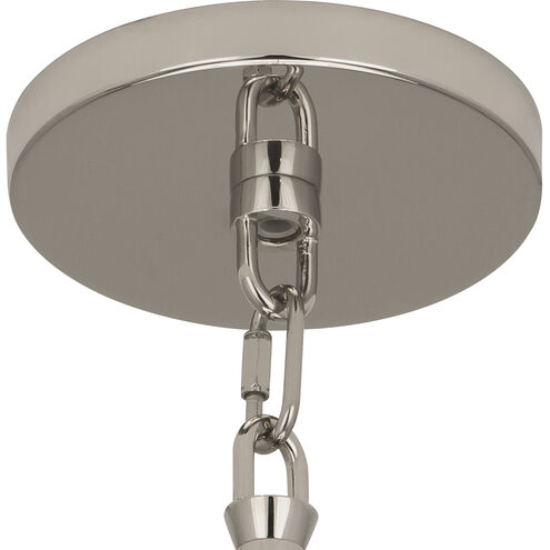 Decker 3 Light 24 inch Polished Nickel Pendant Ceiling Light in Vintage Wine