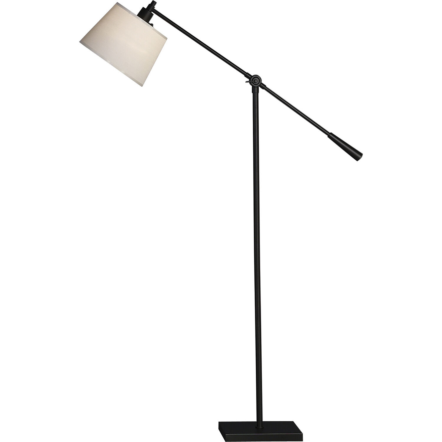 Real Simple 42.5 inch 100 watt Matte Black Powder Coat Floor Lamp Portable Light