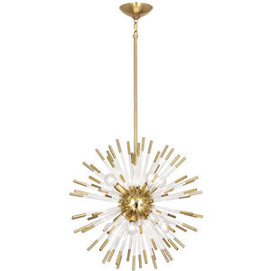 Andromeda 8 Light 20 inch Modern Brass with Clear Acrylic Pendant Ceiling Light