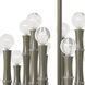 Kane 30 Light 17.75 inch Smokey Taupe with Polished Nickel Chandelier Ceiling Light in Smoky Taupe