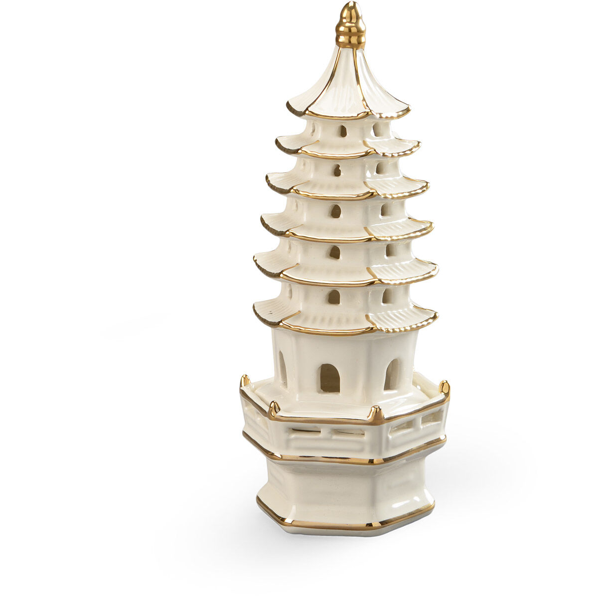 Chelsea House Cream Glaze/Gold Decoration Ceramic Porcelain Accessory