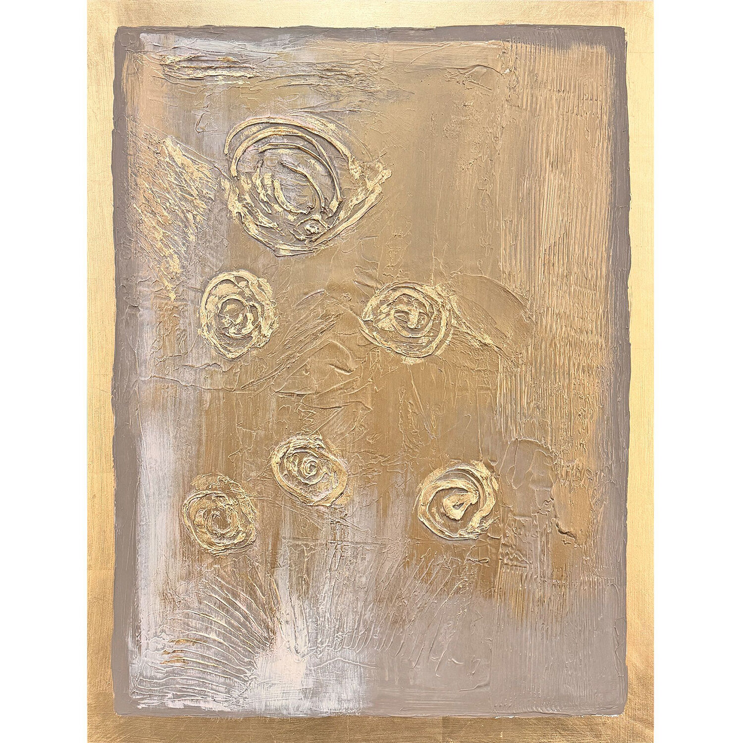 Metallica Beige and Metallic and Pink Wall Sculpture, The Studio