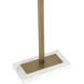 Oculus 62.75 inch 150 watt Warm Brass Floor Lamp Portable Light in Oyster Linen