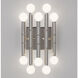 Jonathan Adler Meurice 10 Light 7.75 inch Polished Nickel Wall Sconce Wall Light