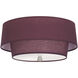Decker 2 Light 17 inch Polished Nickel Flushmount Ceiling Light in Vintage Wine