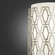 Marcel Wall Sconce Wall Light in Polished Nickel, Frosted Cased White Glass, Geometric Framing